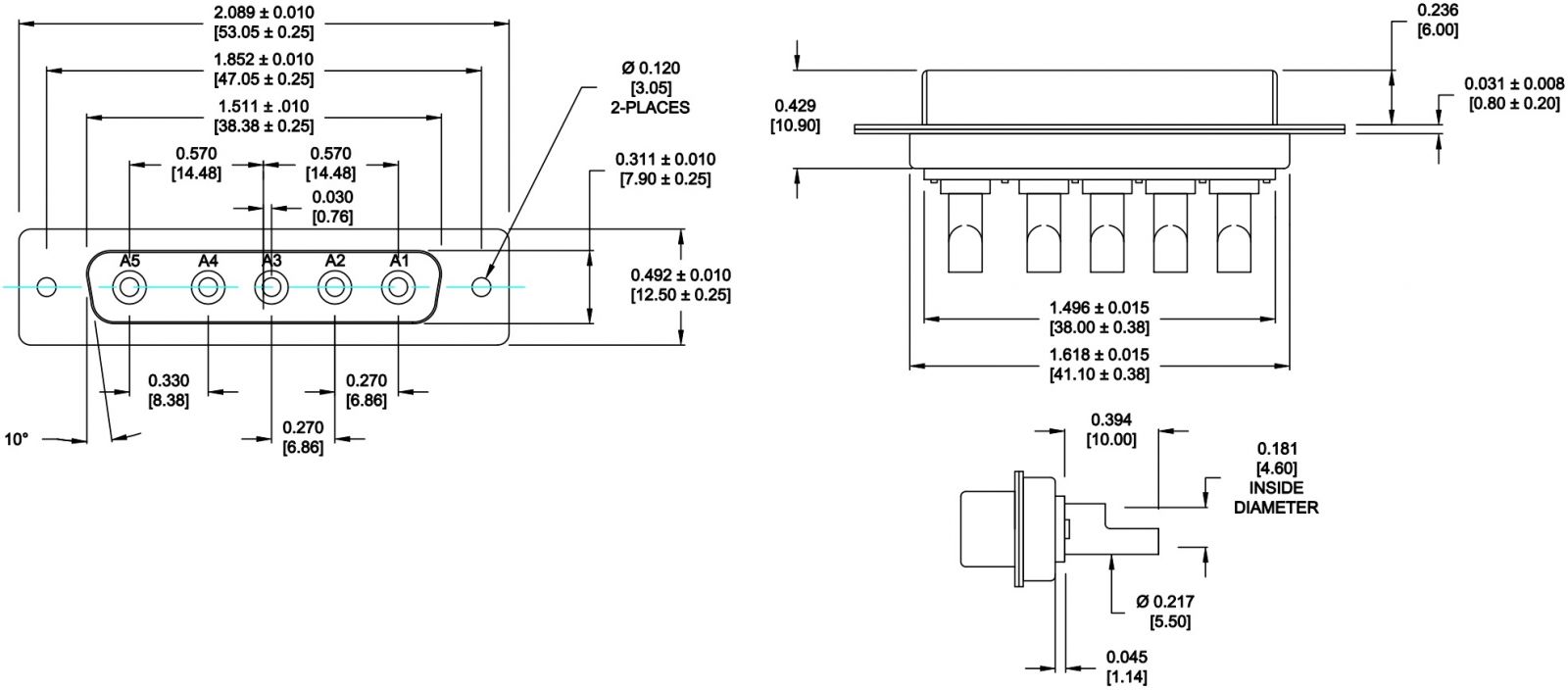מחבר קונקטור NORCOMP 680M5W5203L401